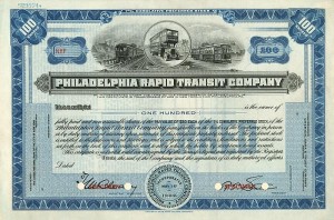 Philadelphia Rapid Transit Co. - Stock Certificate